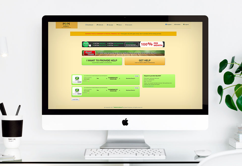 About Mavrodi Mondial Moneybox (MMM) PLAN